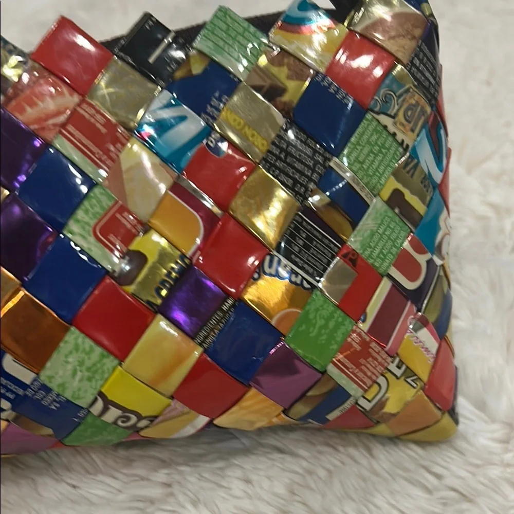 Vintage Candy Gum Wrapper Purse Hand Bag 90's Style Retro Purses